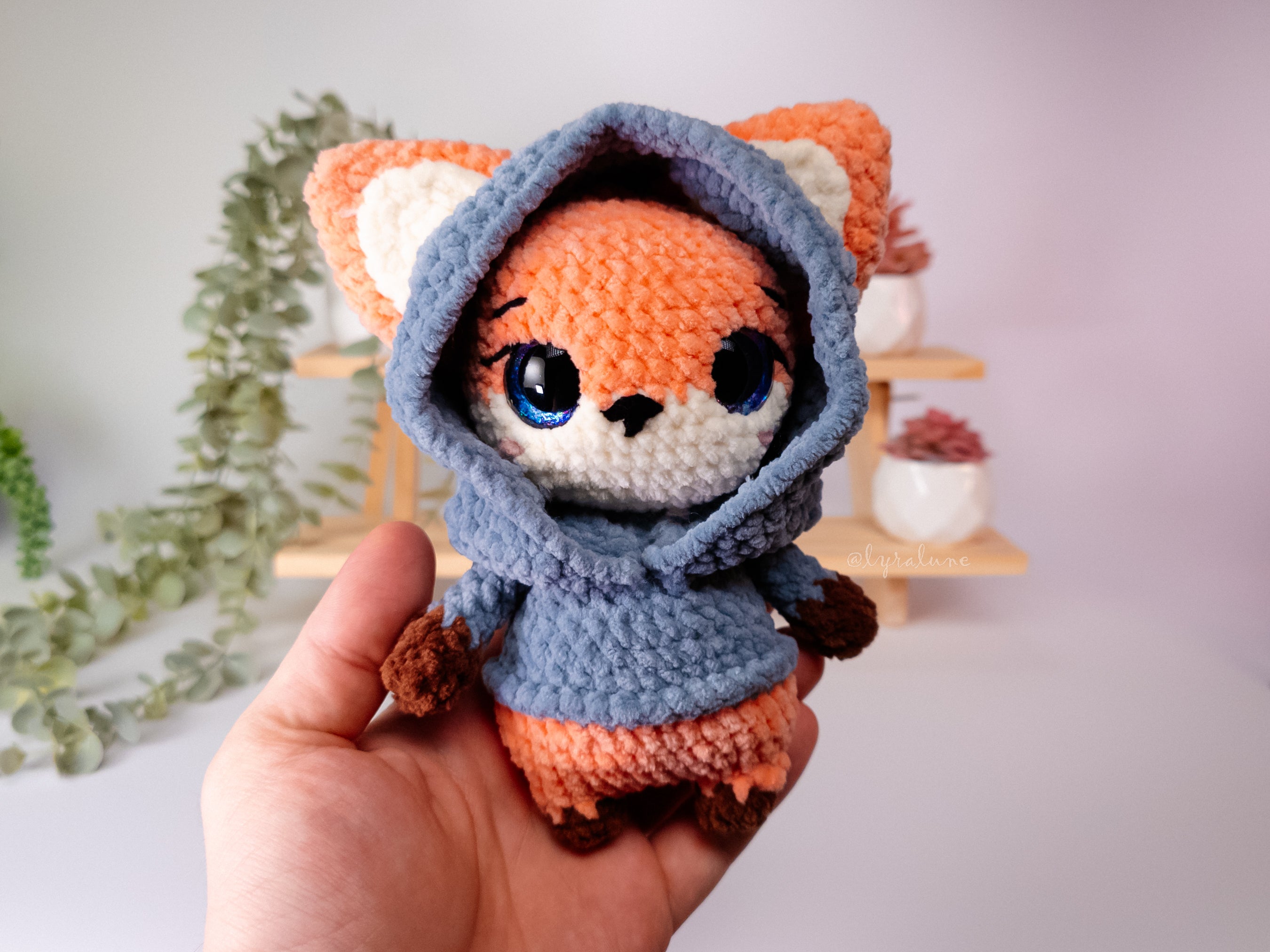 Fox in Hoodie • PDF Easy Amigurumi Pattern – Lyra Lune Designs