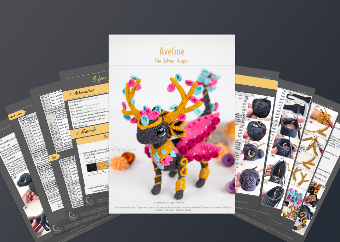 Aveline the Sylvan Dragon • PDF Amigurumi Pattern