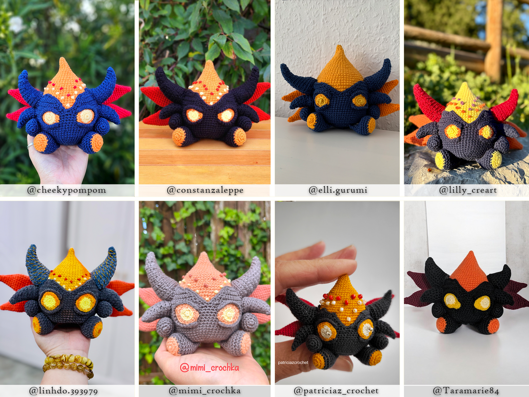 Baby Fire Elemental • PDF Amigurumi Pattern