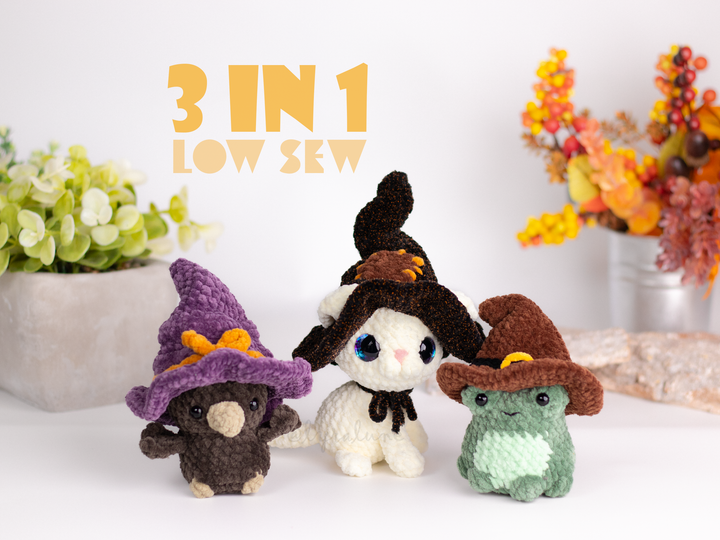 Witchling Familiars • PDF Easy Low Sew Amigurumi Pattern