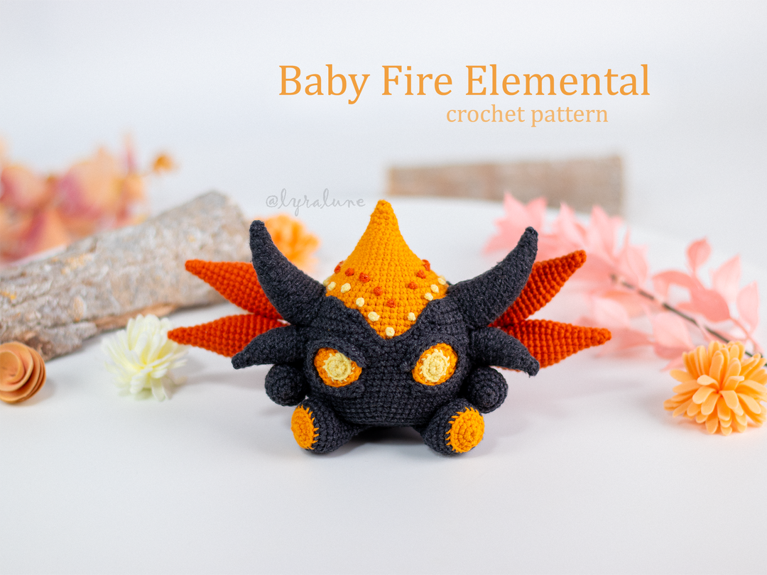Baby Fire Elemental • PDF Amigurumi Pattern