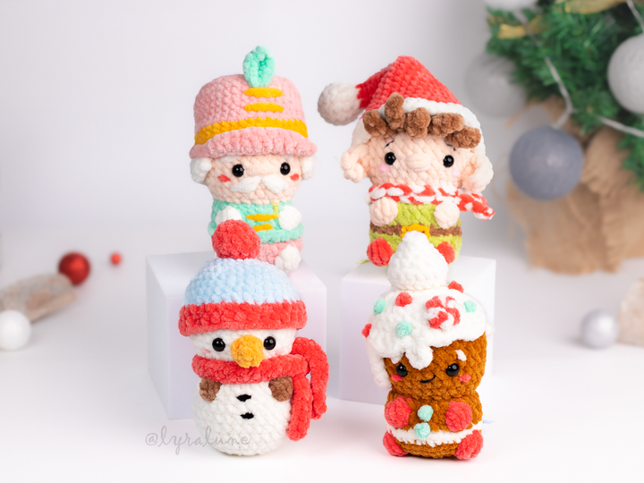 Christmas Minis Bundle • PDF Easy Low Sew Amigurumi Pattern