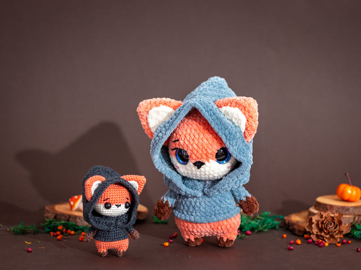 Fox in Hoodie • PDF Easy Amigurumi Pattern