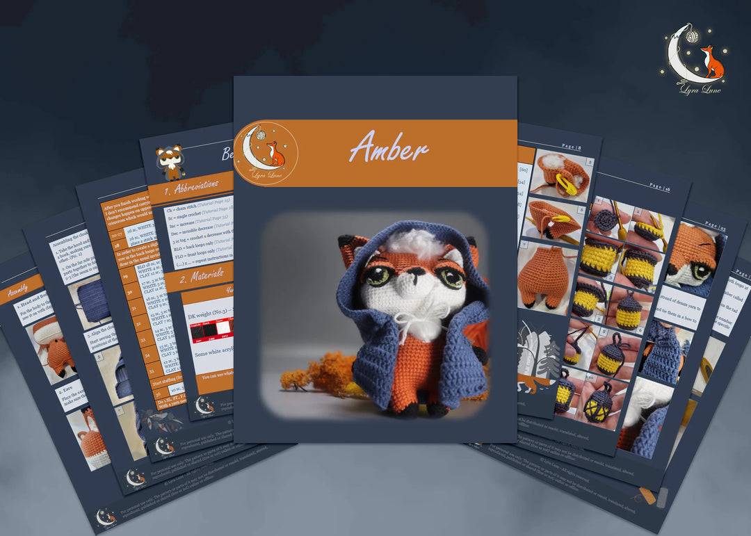 Amber the Fox • PDF Amigurumi Pattern