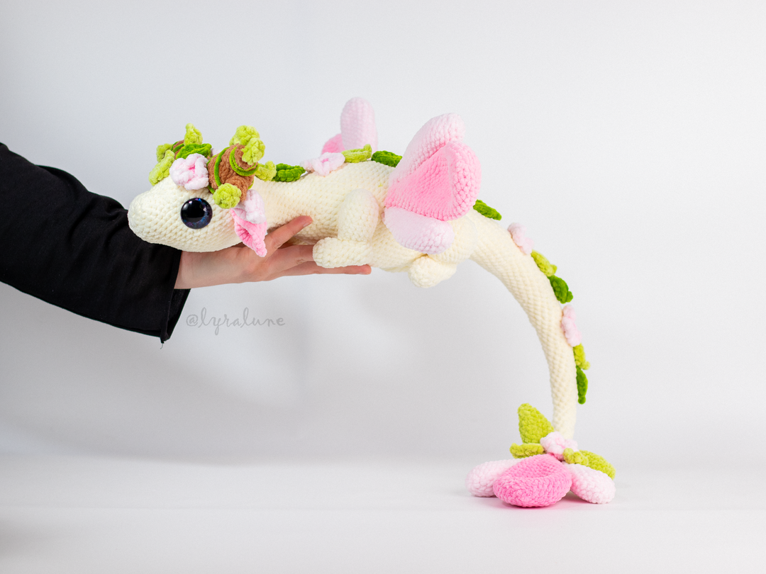 Nielle the Cherry Blossom Dragon • PDF Easy Amigurumi Pattern