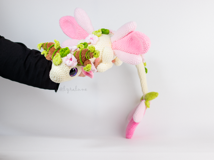 Nielle the Cherry Blossom Dragon • PDF Easy Amigurumi Pattern