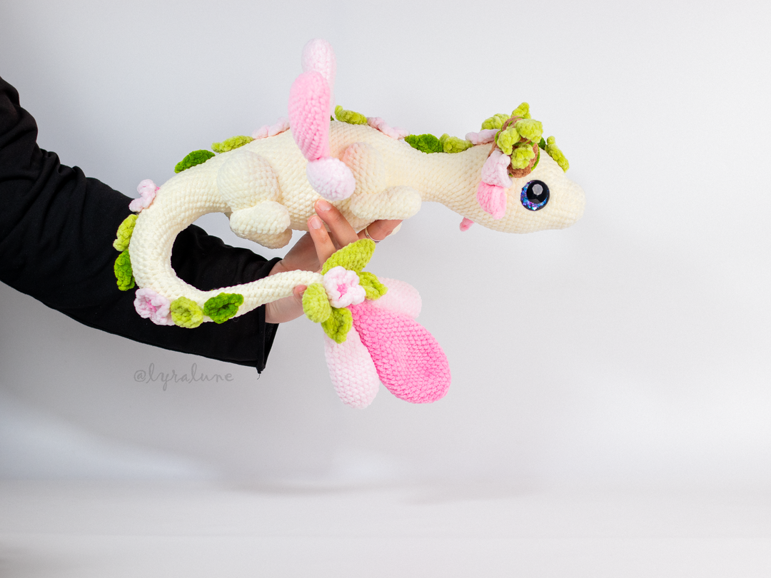 Nielle the Cherry Blossom Dragon • PDF Easy Amigurumi Pattern