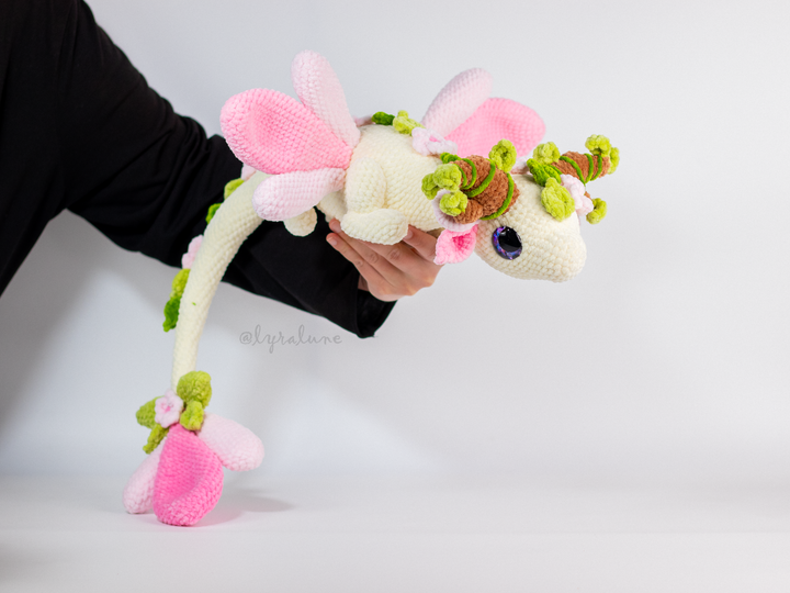 Nielle the Cherry Blossom Dragon • PDF Easy Amigurumi Pattern