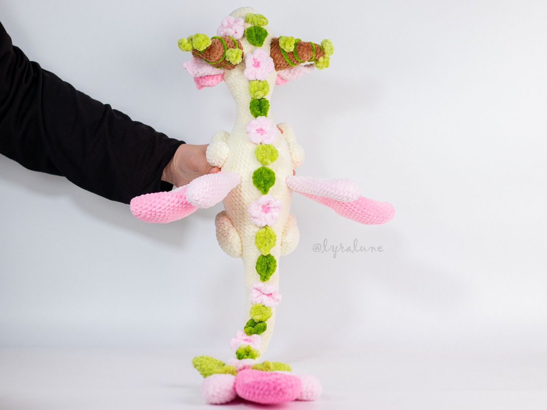 Nielle the Cherry Blossom Dragon • PDF Easy Amigurumi Pattern