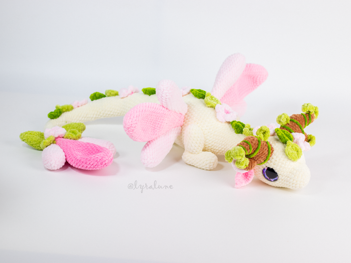 Nielle the Cherry Blossom Dragon • PDF Easy Amigurumi Pattern