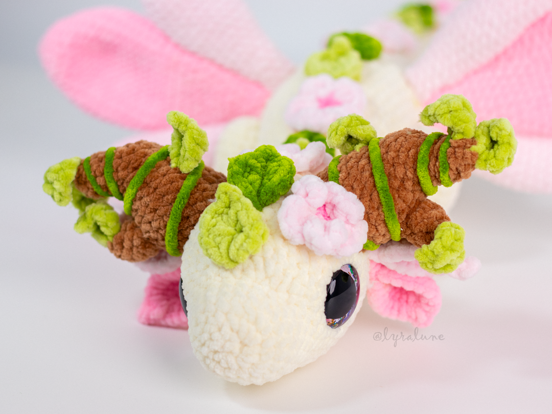 Nielle the Cherry Blossom Dragon • PDF Easy Amigurumi Pattern