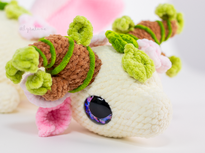 Nielle the Cherry Blossom Dragon • PDF Easy Amigurumi Pattern