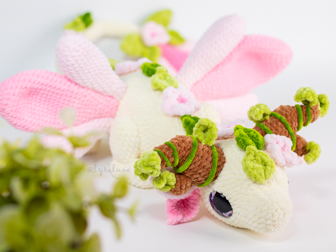 Nielle the Cherry Blossom Dragon • PDF Easy Amigurumi Pattern