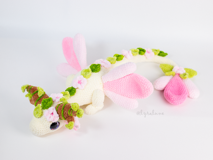 Nielle the Cherry Blossom Dragon • PDF Easy Amigurumi Pattern
