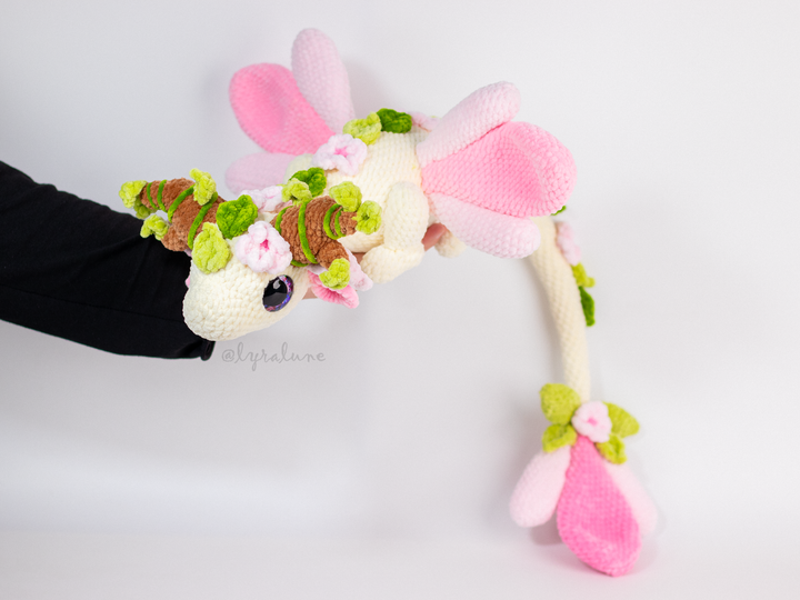 Nielle the Cherry Blossom Dragon • PDF Easy Amigurumi Pattern