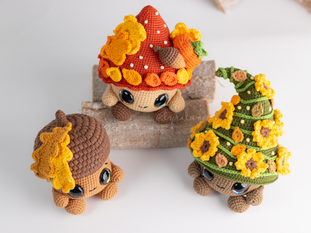 Autumn Mushrooms • PDF Amigurumi Pattern