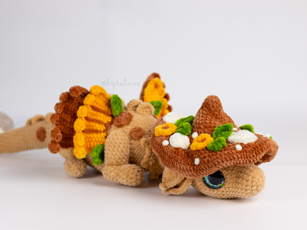 Nyra the Mushroom Dragon • PDF Easy Amigurumi Pattern