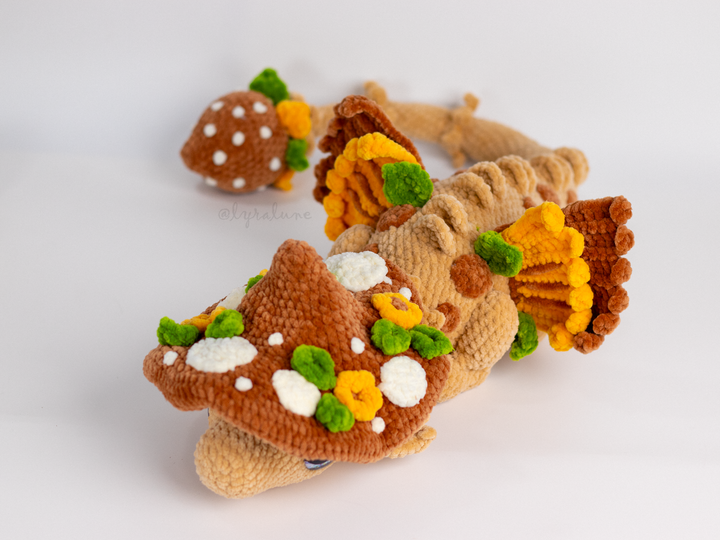 Nyra the Mushroom Dragon • PDF Easy Amigurumi Pattern