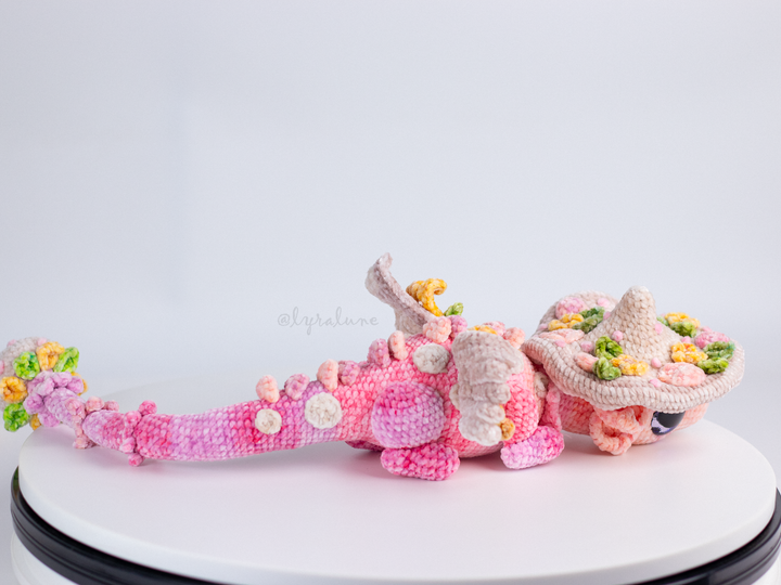 Nyra the Mushroom Dragon • PDF Easy Amigurumi Pattern