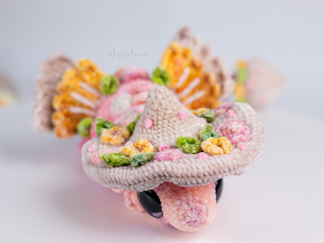 Nyra the Mushroom Dragon • PDF Easy Amigurumi Pattern