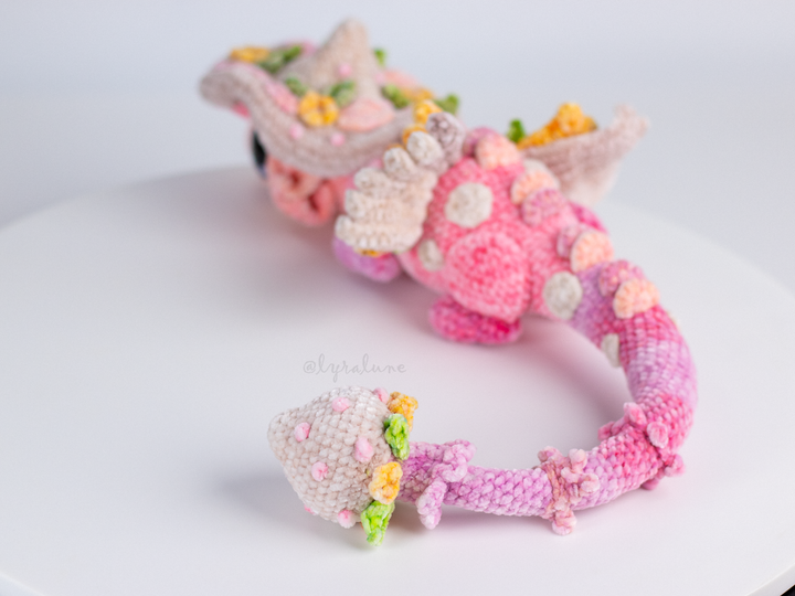 Nyra the Mushroom Dragon • PDF Easy Amigurumi Pattern
