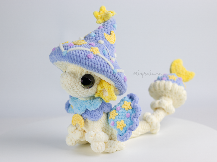 Lumee the Celestial Mushroom Dragon • PDF Easy Amigurumi Pattern