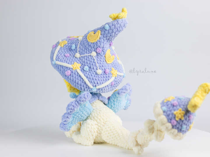 Lumee the Celestial Mushroom Dragon • PDF Easy Amigurumi Pattern