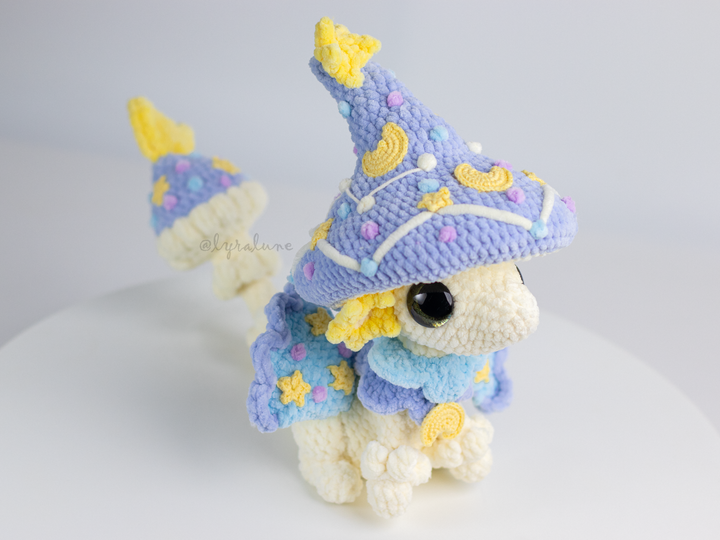 Lumee the Celestial Mushroom Dragon • PDF Easy Amigurumi Pattern