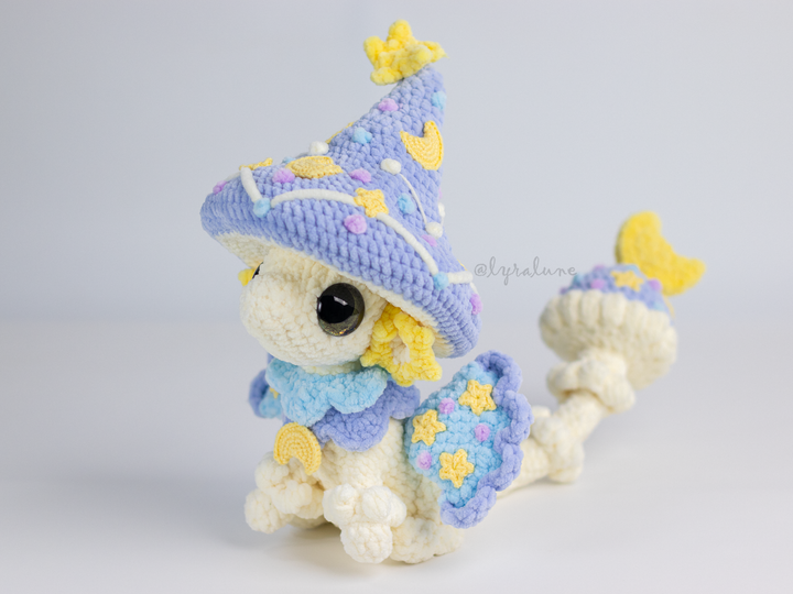 Lumee the Celestial Mushroom Dragon • PDF Easy Amigurumi Pattern