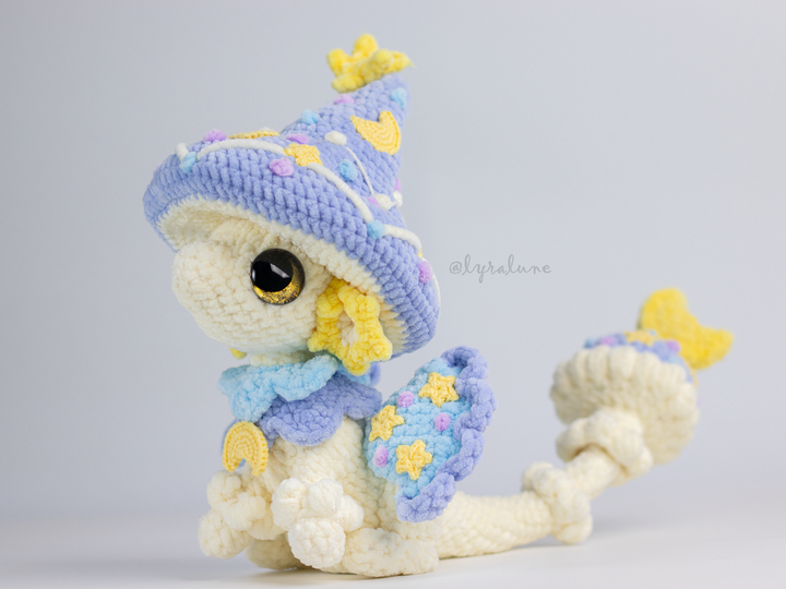 Lumee the Celestial Mushroom Dragon • PDF Easy Amigurumi Pattern