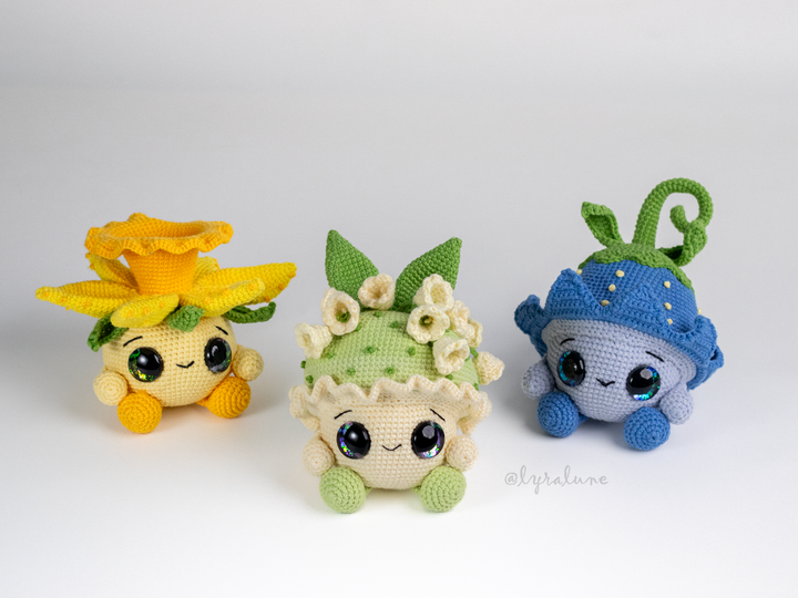 Flower Mushrooms • PDF Amigurumi Pattern