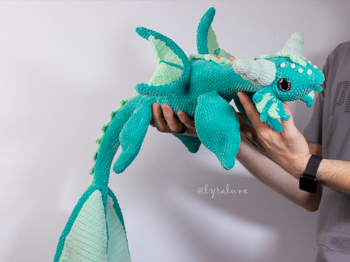 Water Dragon • PDF Easy Amigurumi Pattern