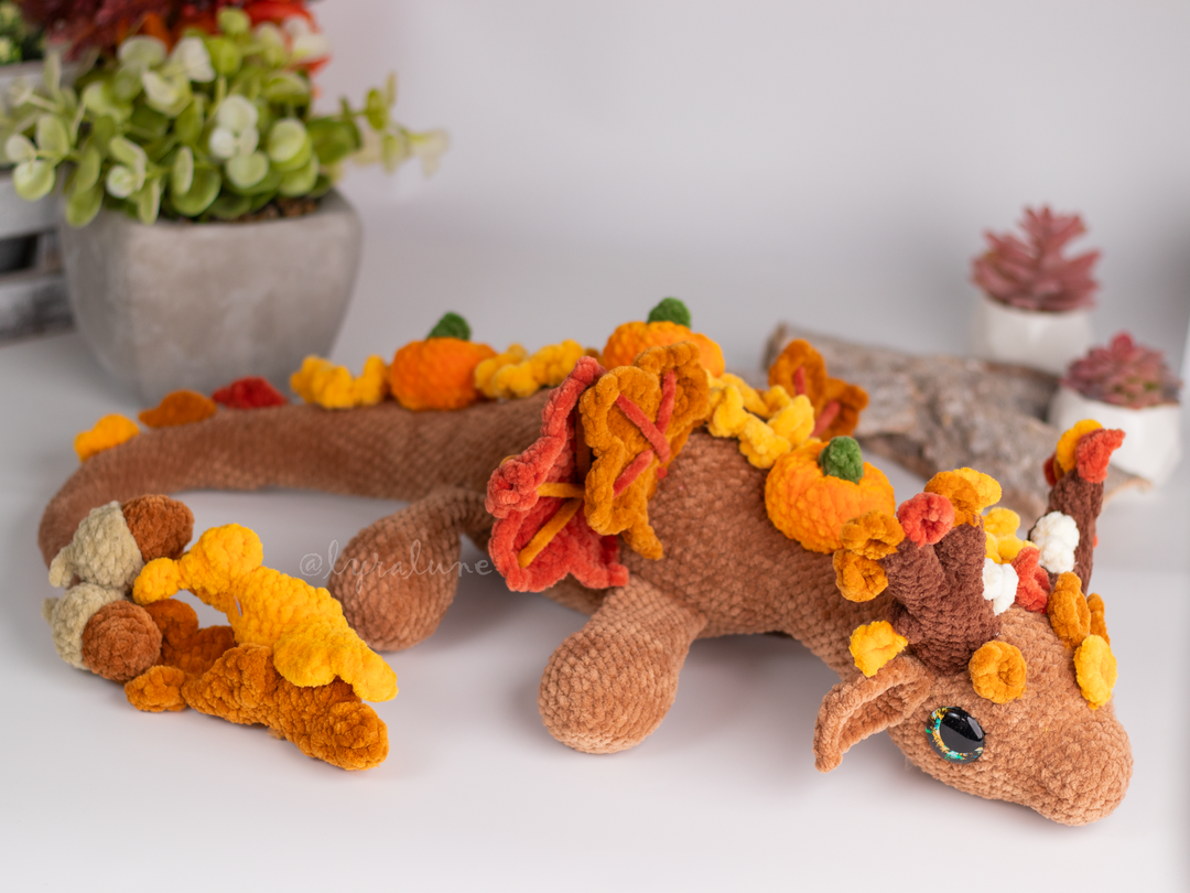 Autumn Earth Dragon • PDF Easy Amigurumi Pattern