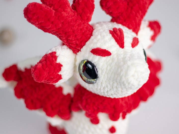 Eluvion the Winter Fawn Dragon • PDF Easy Amigurumi Pattern