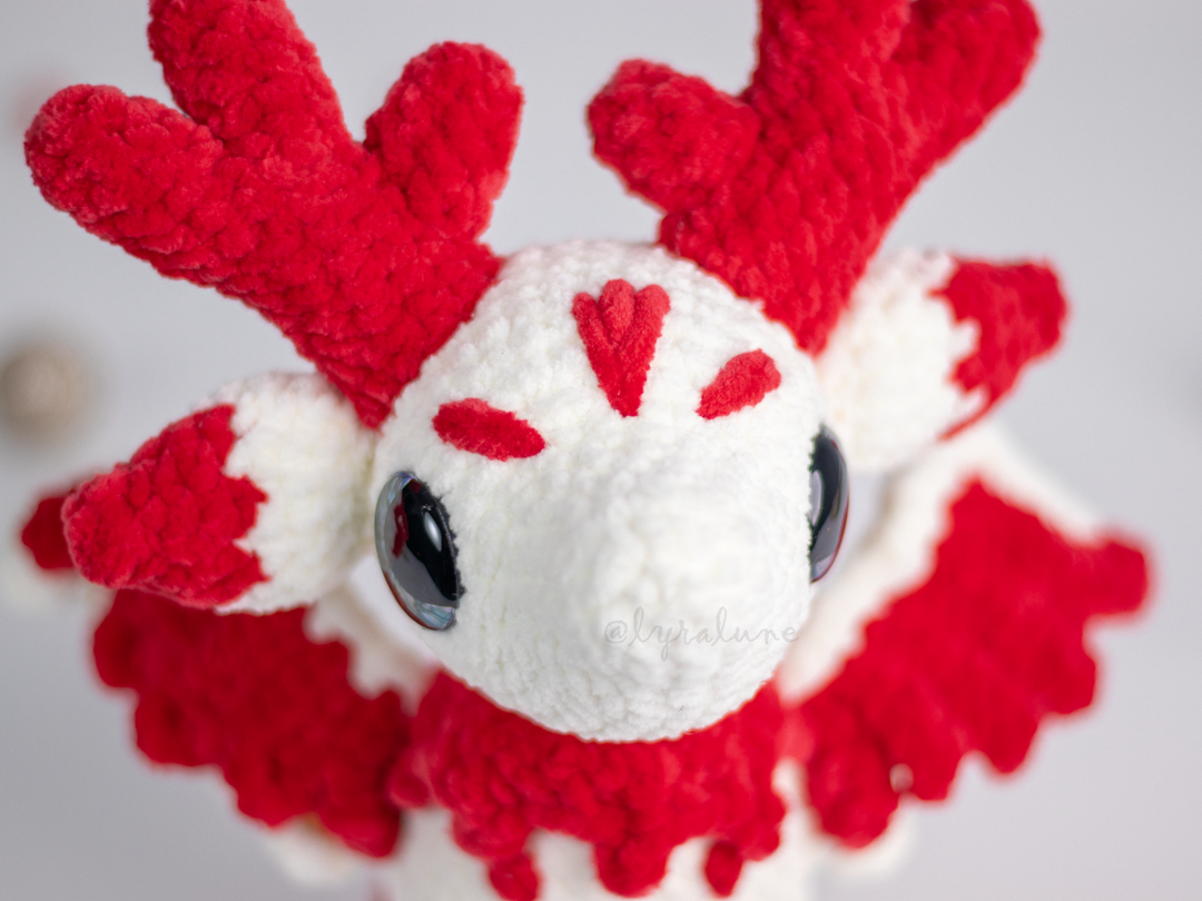 Eluvion the Winter Fawn Dragon • PDF Easy Amigurumi Pattern