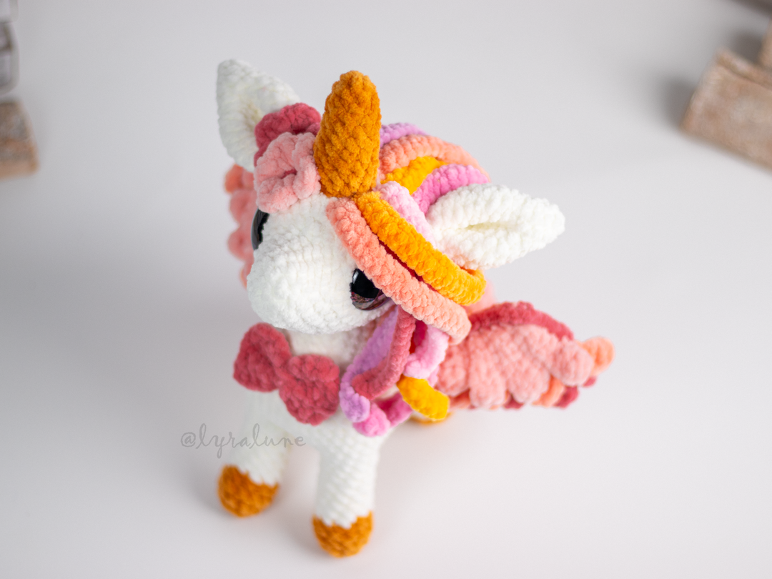 Solune the Unicorn • PDF Easy Amigurumi Pattern