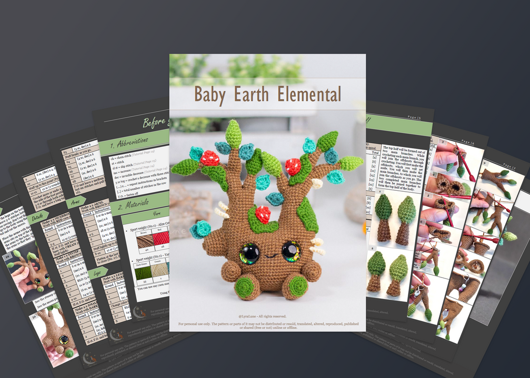 Baby Earth Elemental • PDF Amigurumi Pattern