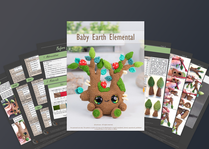 Baby Earth Elemental • PDF Amigurumi Pattern