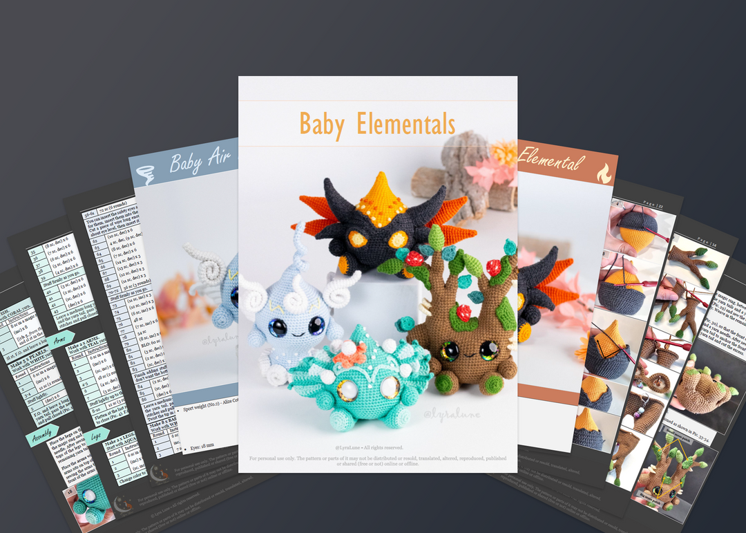 Baby Elementals Bundle • PDF Amigurumi Pattern