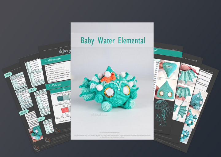 Baby Water Elemental • PDF Amigurumi Pattern
