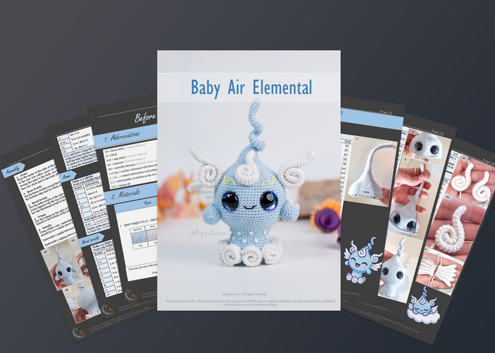 Baby Air Elemental • PDF Amigurumi Pattern