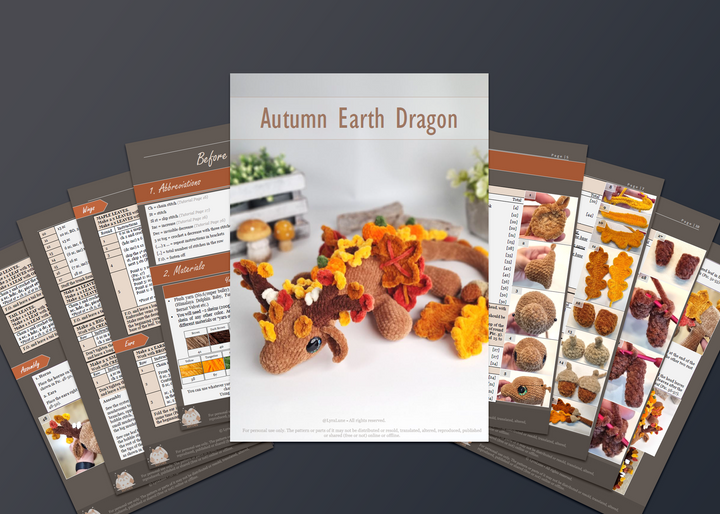 Autumn Earth Dragon • PDF Easy Amigurumi Pattern