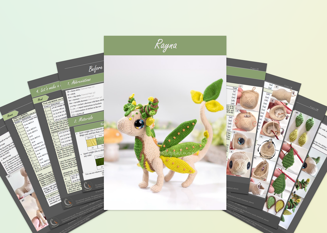 Rayna the Forest Dragon • PDF Amigurumi Pattern