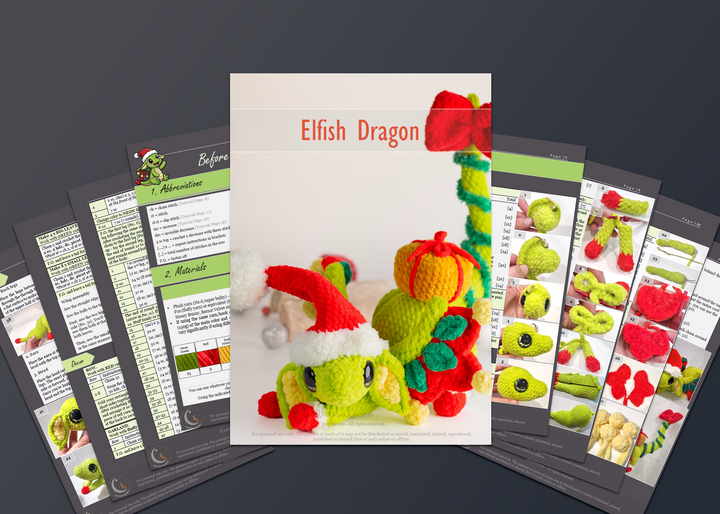 Elfish Dragon • PDF Easy Amigurumi Pattern
