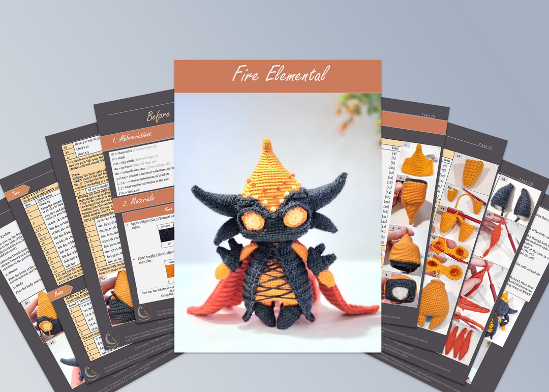 Fire Elemental • PDF Amigurumi Pattern