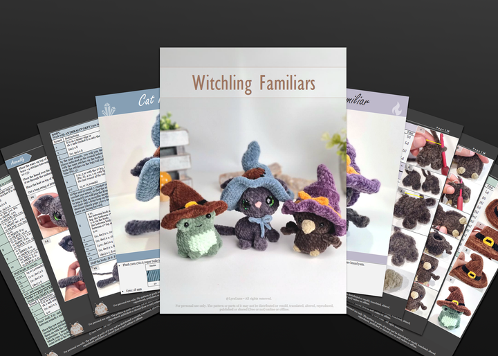 Witchling Familiars • PDF Easy Low Sew Amigurumi Pattern