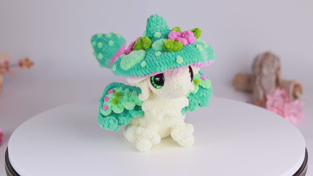 Nim the Mushroom Dragon • PDF Easy Amigurumi Pattern