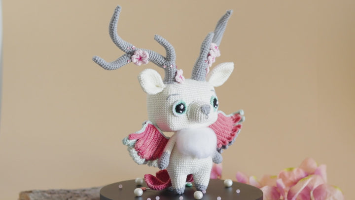 Dawn the Peryton • PDF Amigurumi Pattern