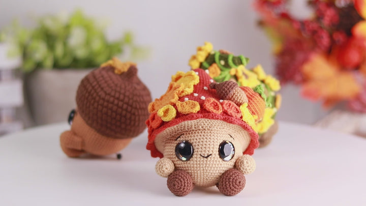 Autumn Mushrooms • PDF Amigurumi Pattern