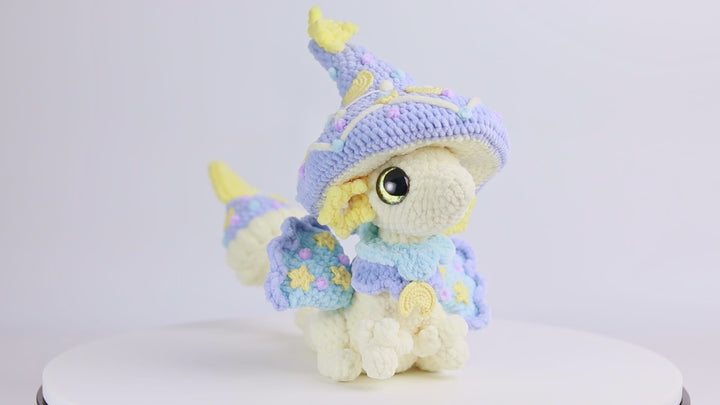 Lumee the Celestial Mushroom Dragon • PDF Easy Amigurumi Pattern